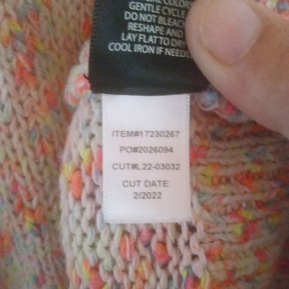 Torrid Marled Cotton Flamingo Pink Neon Pop Knit Sweater Size 1X - Picture 10 of 11